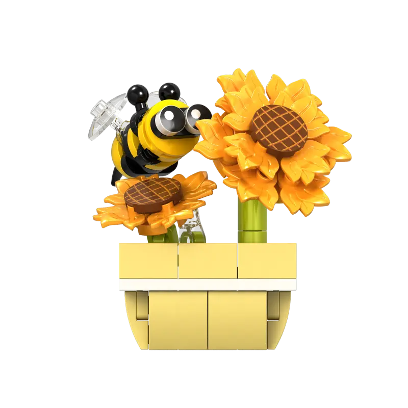 Jeu de construction "Abeille sur tournesol" - 85 pièces