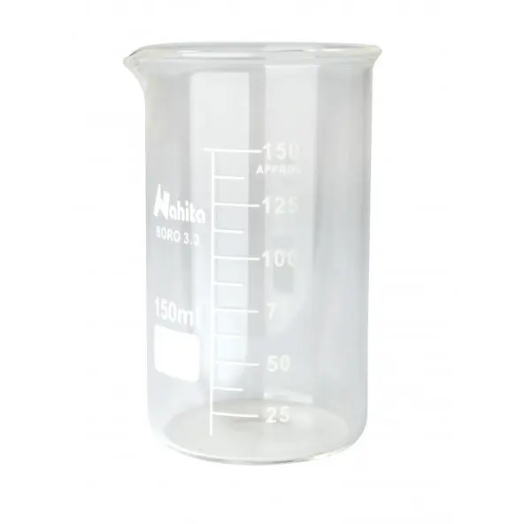 Becher en verre 150 ml gradué et résistant à la chaleur