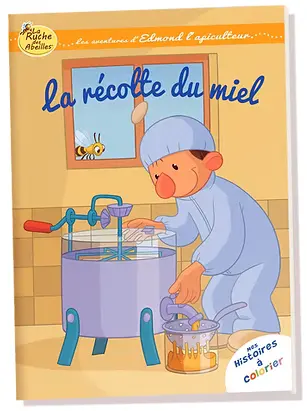 La récolte du miel - livre à colorier  