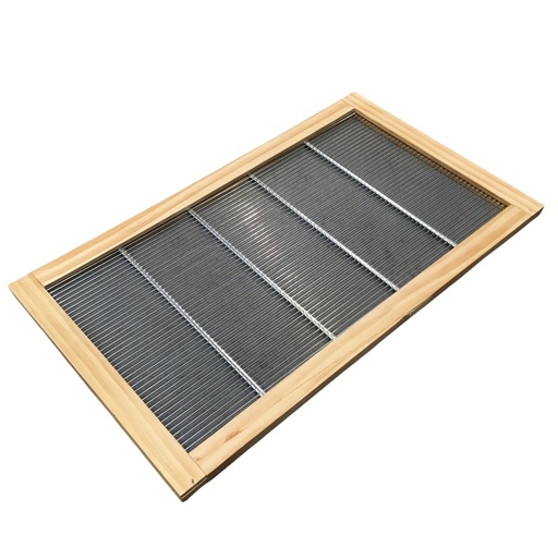 [181691 QE006-G-DP7C] Grille à reine encadrée BOIS pour Double Parois 7 cadres