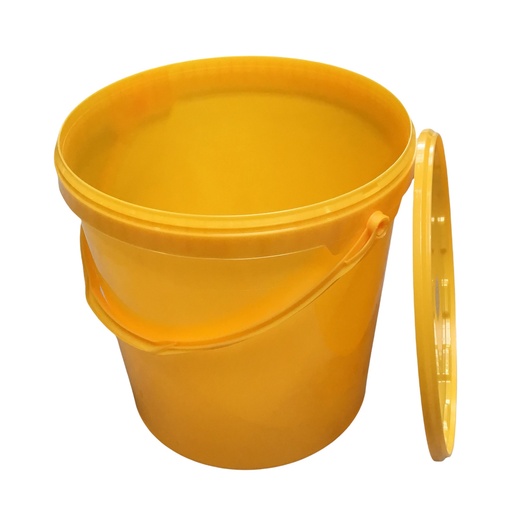 [6232] Seau en PVC JAUNE 25 kg