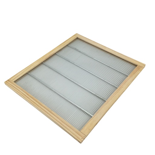 [QE006-G 18166] Grille à reine encadrée BOIS pour ruche Dadant 10 cadres