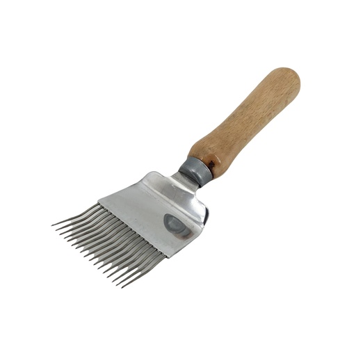 [4022] Fourchette à désoperculer avec manche en bois
