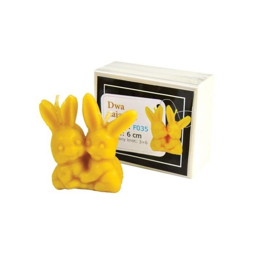 [F035] Moule à cire pour bougie - "MIGNONS PETITS LAPINS"