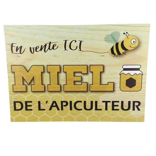 [KREA-A2-PVC-5] Panneau en forex 5 mm "En vente ici - Miel de l'apiculteur" - XXL