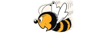[8010] Autocollant détouré - petite abeille sympathique