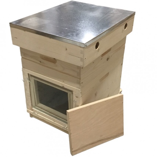 [RAV-COMPLETE-DP12-TEMOIN] Ruche QA avec cadre témoin double paroi DADANT 12C avec hausse
