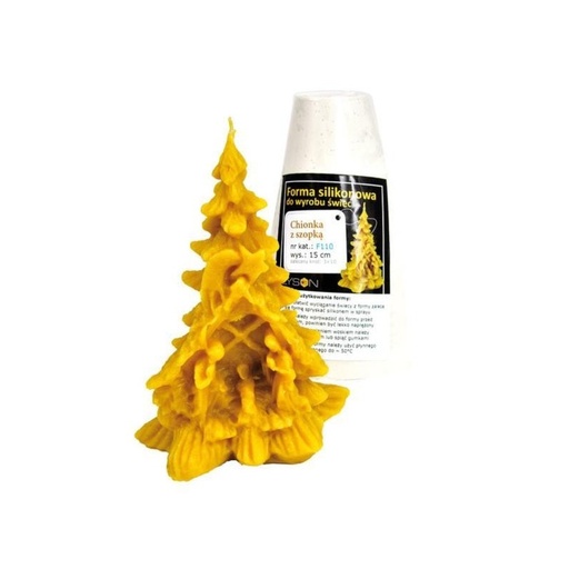 [F110] Moule à cire pour bougie - "GRAND SAPIN CRECHE "