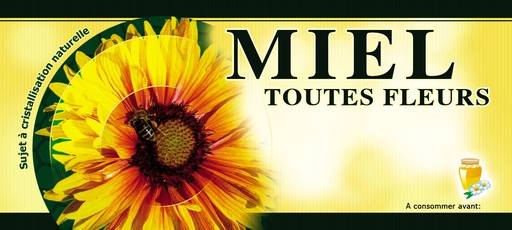 [E0091] Etiquettes MIEL - "Tournesol"