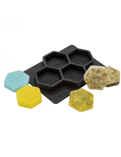 [FM012] Moule en silicone pour savons ou loisirs créatifs - HEXAGONE