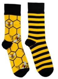 Chaussettes amusantes avec abeilles