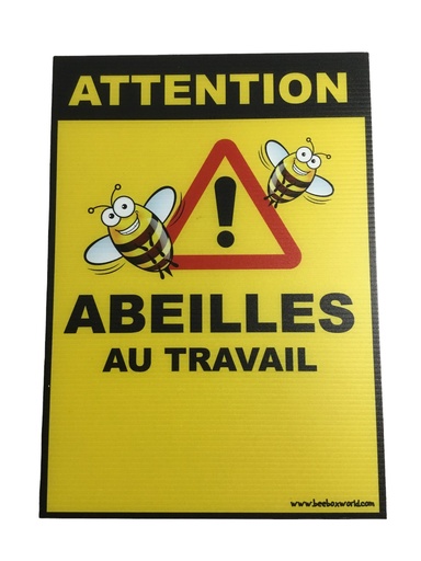 [KREA-A4-PVCALVEO-3] Panneau alvéolaire "Abeilles au travail" - format A4