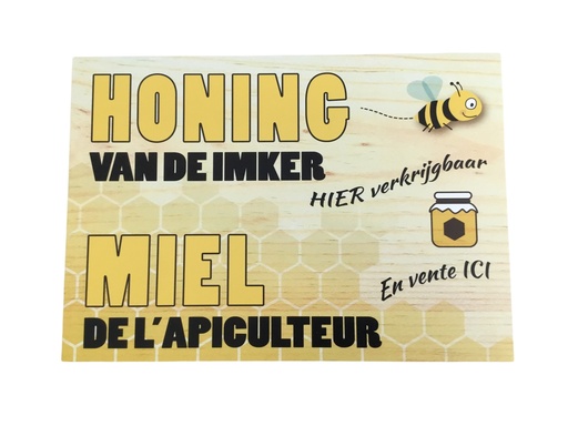 [LYS-PVC-FR/NL] Panneau en forex 5 mm "Miel de l'apiculteur - Honing van de imker"