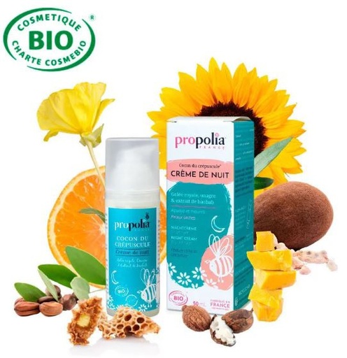 [CRNUIGEROPS] Propolia - Crème de nuit Bio - Peaux sèches
