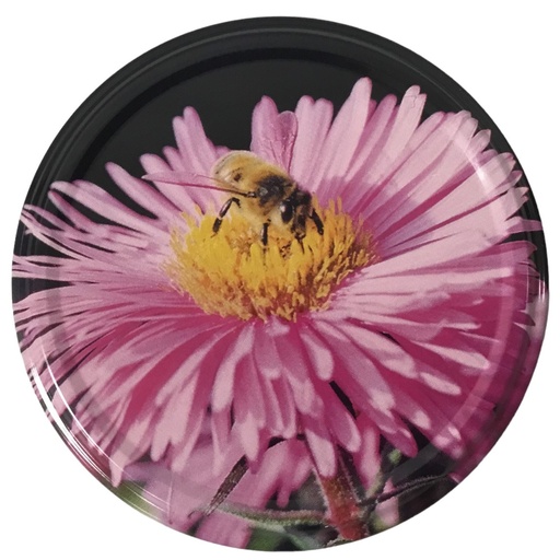 [AA010613-FULL] Couvercle TO 82 ABEILLE SUR FLEUR ROSE - 750 pièces