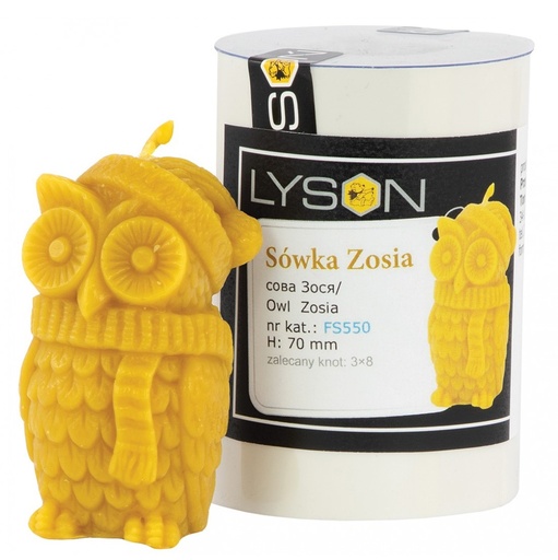 [FS550] Moule à cire pour bougie - "HIBOU AVEC ECHARPE"