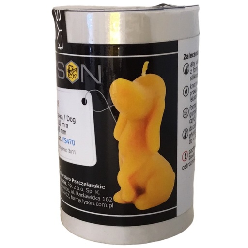 [FS470] Moule à cire pour bougie - "CHIEN ASSIS"