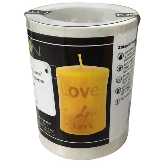 [FS473] Moule à cire pour bougie - "LOVE Cylinder"