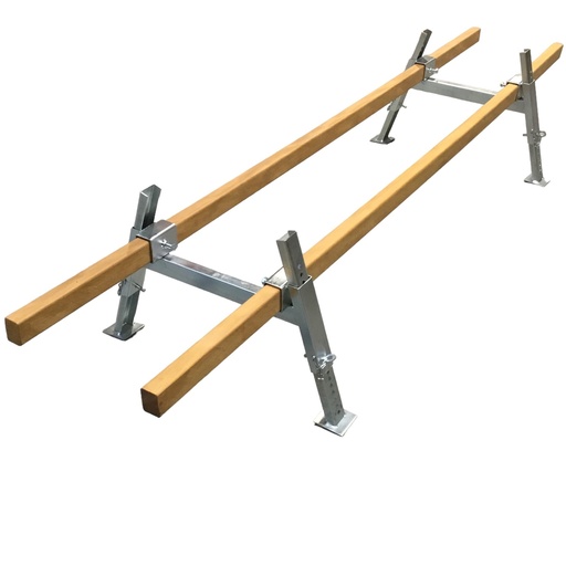 [W4033 132423] Kit pieds galvanisés ajustables LYSON avec chevrons en bois