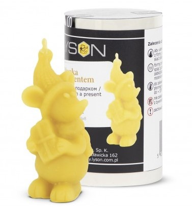 [FS531] Moule à cire pour bougie - "SOURIS AVEC CADEAU"