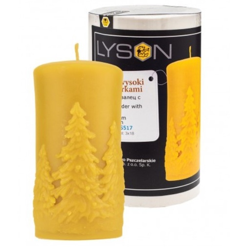 [FS517] Moule à cire pour bougie - "GRAND CIERGE DECORE D'UN SAPIN"