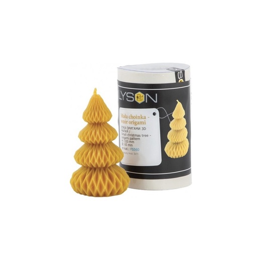[FS560] Moule à cire pour bougie - "SAPIN DE NOEL ORIGAMI"