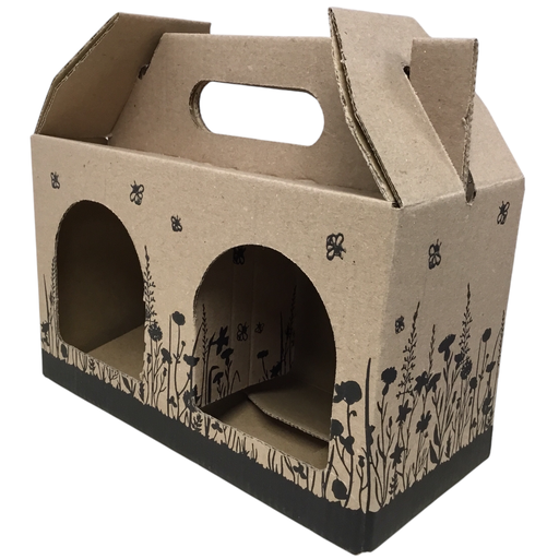 [64008] Coffret cadeau en carton pour 2 pots de 500 g - Élégance et protection 