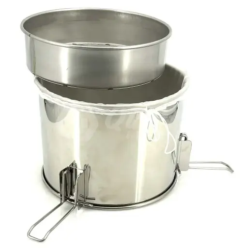 [F91.310] Grand tamis inox Ø 31 cm double - Inox avec sac