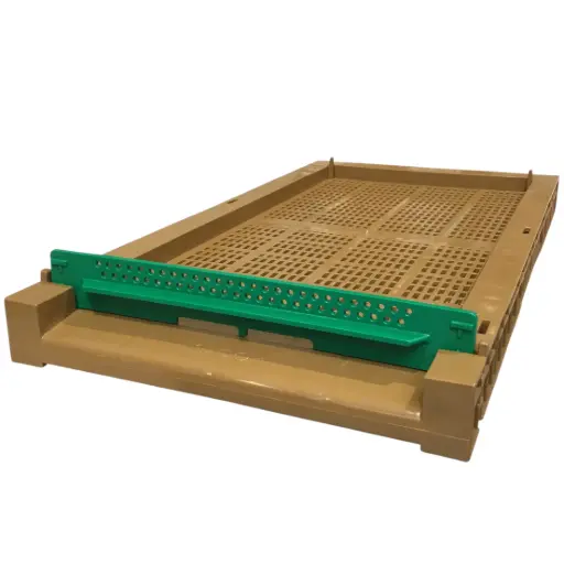 [PORTEPED6/5.5] Porte anti-frelon pour fond de ruchette 6 cadres Nicot VERTE (5.5) 