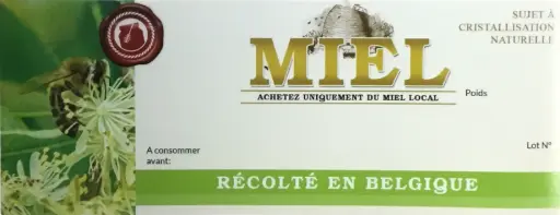 Etiquettes MIEL - "Achetez uniquement du miel local"