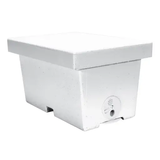 [W10860] Mini-ruchette de fécondation en polystyrène Blanc- nucleus - Lyson -  4 cadrons et nourrisseur - 2 sorties