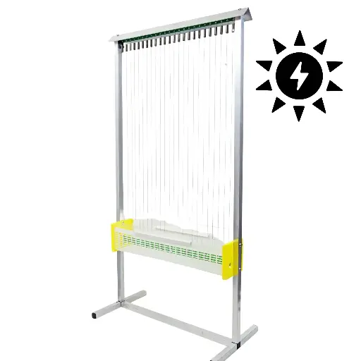 [KITARPA8 SOL] 2 harpes anti-frelons en inox avec système BEEPROTECTOR ® - SOLAIRE - protection jusqu'à 8 ruches  