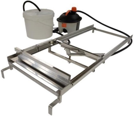 Châssis  à désoperculer avec couteau à vapeur et bac inox