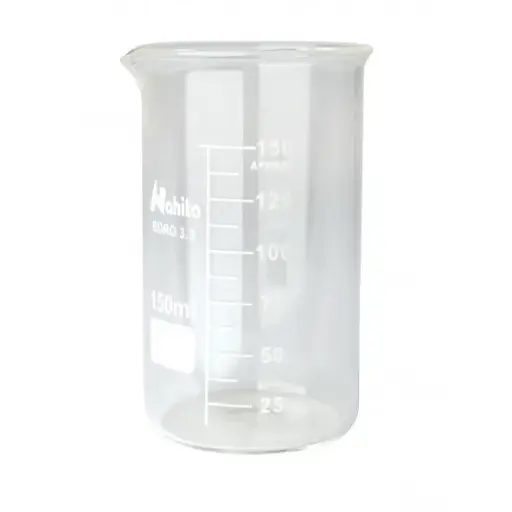 [014.063.2] Becher en verre 150 ml gradué et résistant à la chaleur