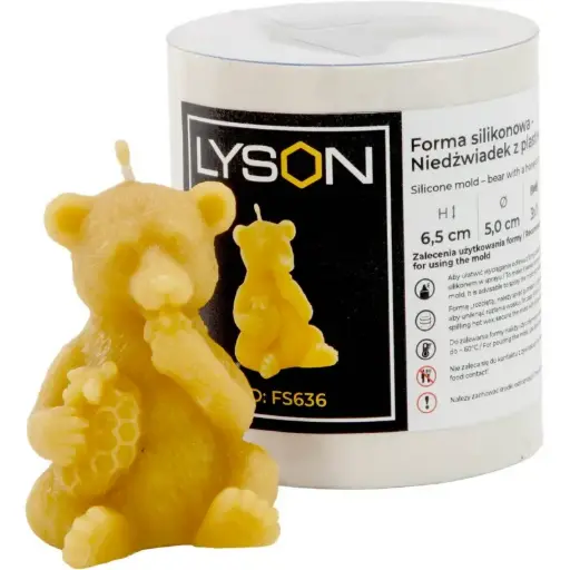 [FS636] Moule à cire pour bougie - "OURS AVEC RAYON DE MIEL" 